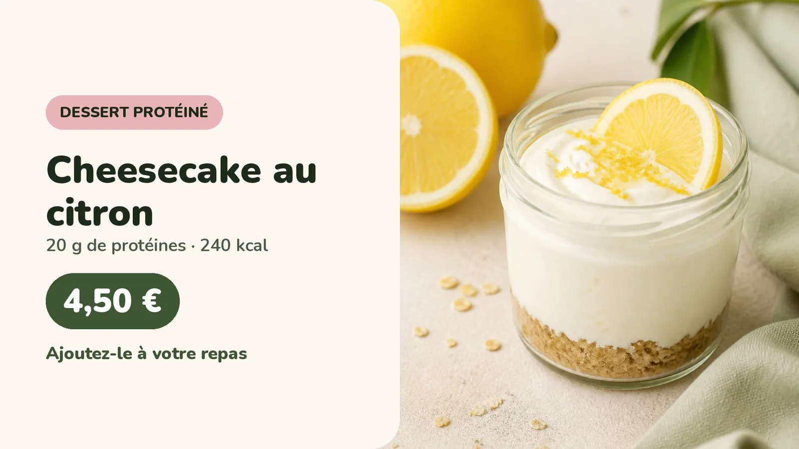Affiche d'un produit du jour, mise en page par FoodEatUp Display