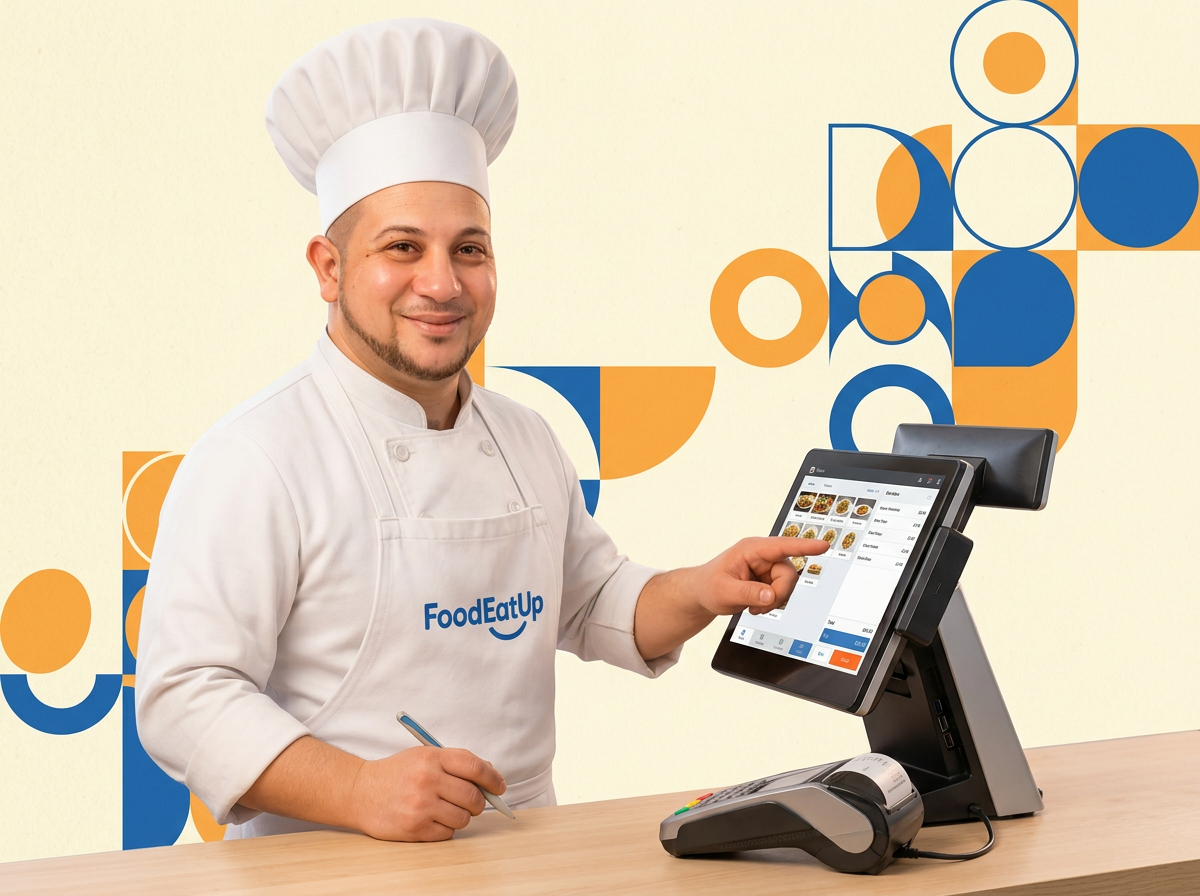 Terminal de caisse FoodEatUp au comptoir