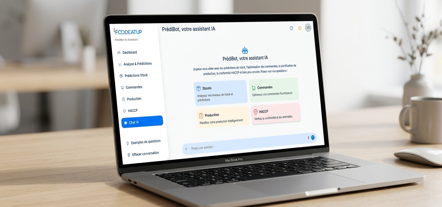 FoodEatUp vu du poste Patron